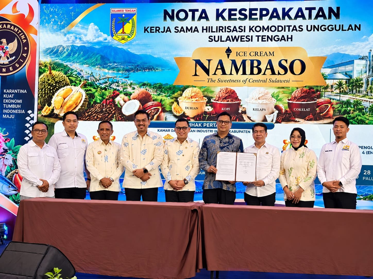 Hilirisasi Empat Komoditas Unggulan Sulteng Dimulai, KADIN dan Pengusaha Siapkan Produk “Ice Cream Nambaso”