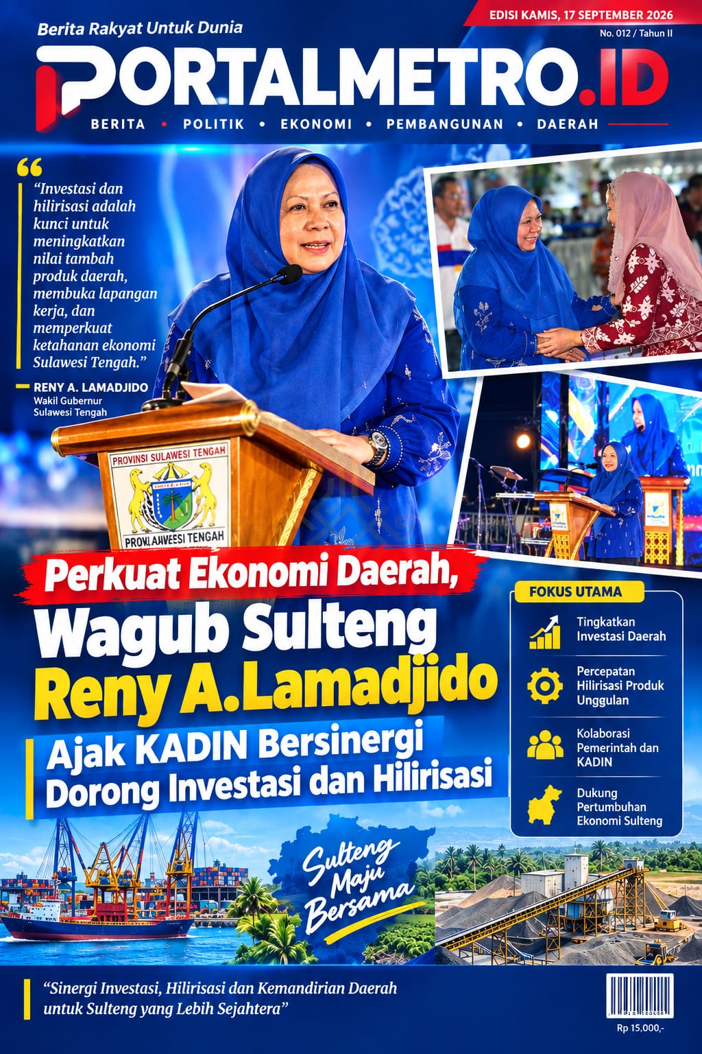 Perkuat Ekonomi Daerah, Wagub Sulteng Reny A.Lamadjido Ajak KADIN Bersinergi Dorong Investasi dan Hilirisasi